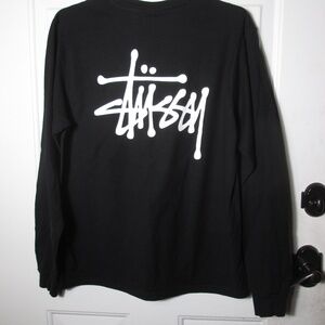 nwot STUSSY men's Black long Sleeves shirt Sz M